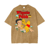 Winnie Pooh Oversize Snow Washed T-Shirt ODMPOD