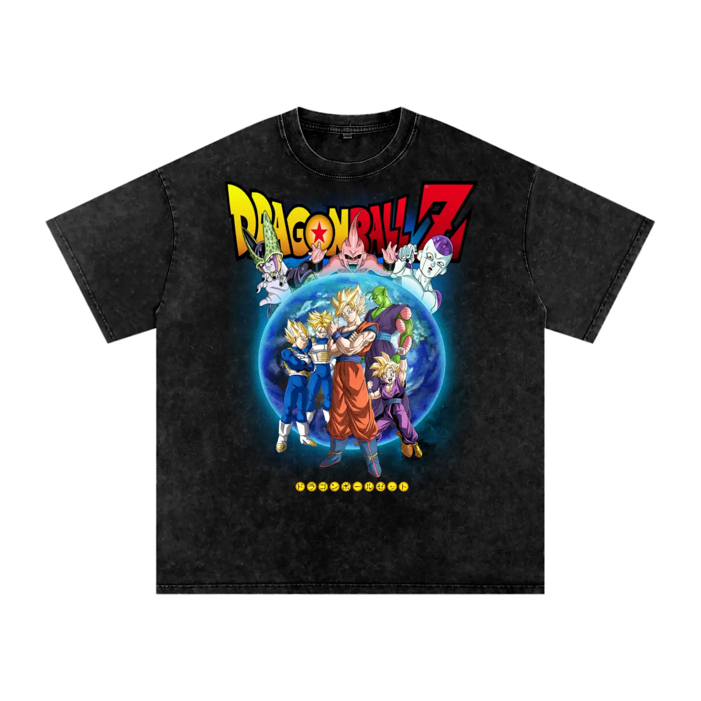 Z fighters Dragonball Acid Wash Oversize T-Shirt ODMPOD