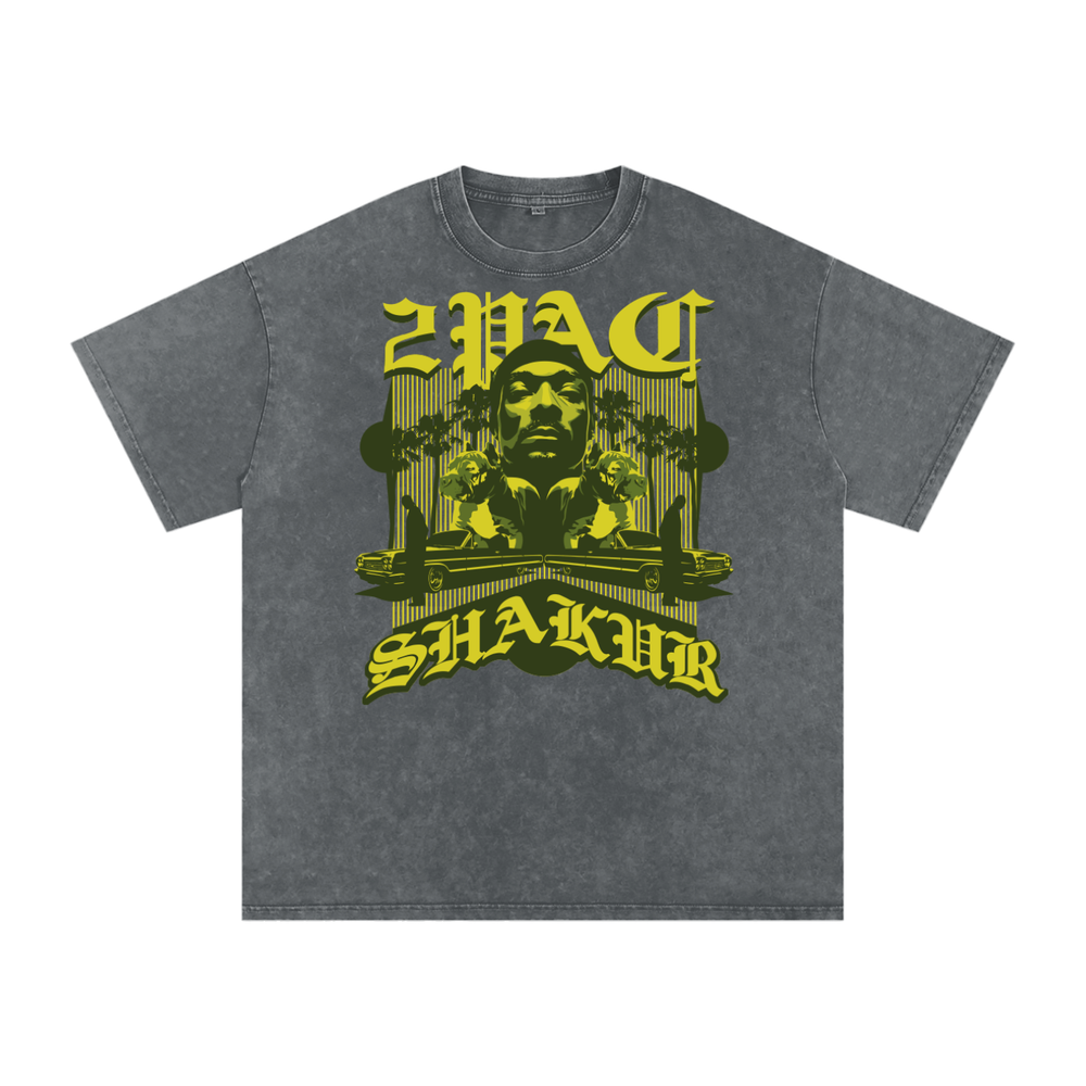 Tupac Shakur Acid Wash Oversize T-Shirt
