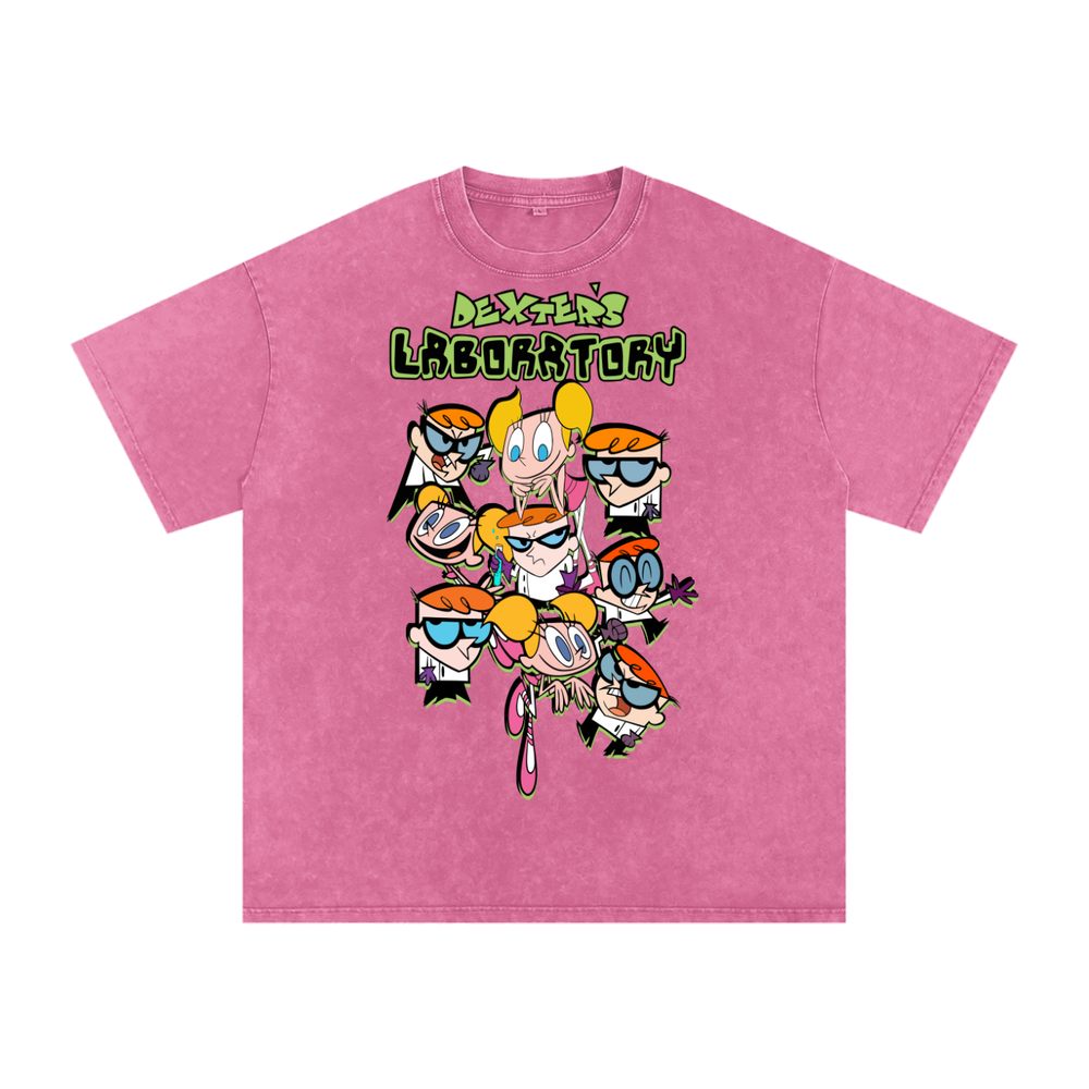 Dexters Laboratory Acid Wash Oversize T-Shirt