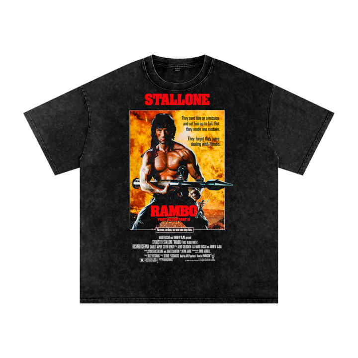Rambo Acid Wash Oversize T-Shirt