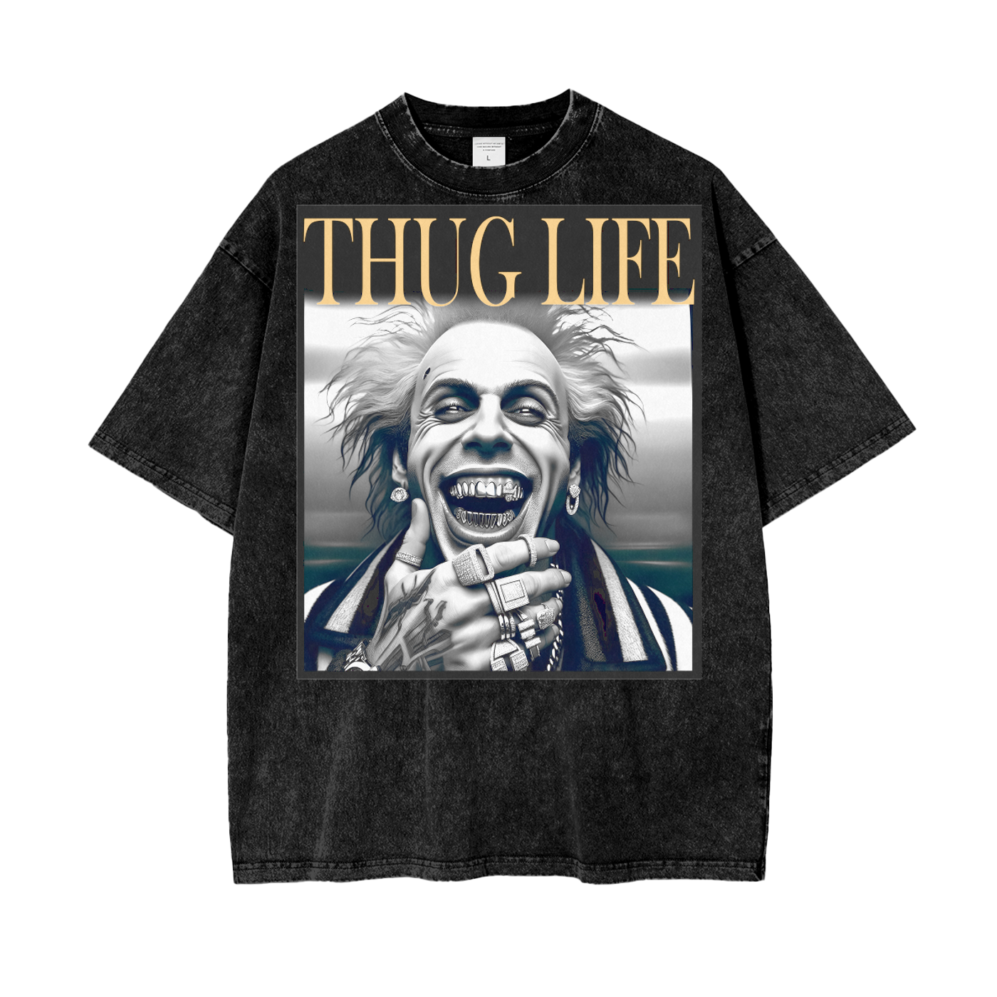 Beetlejuice Oversize Snow Washed T-Shirt