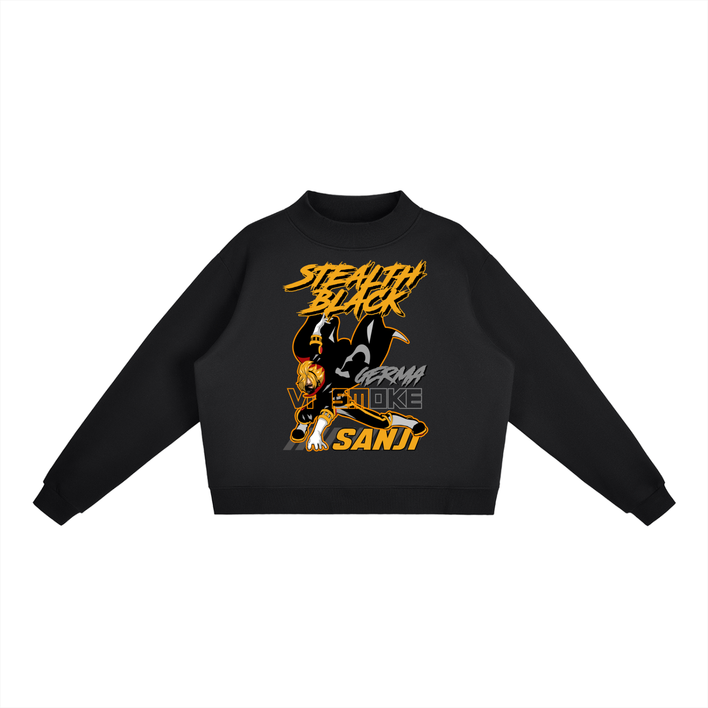 Sanji One Piece Essential Fleece Mid-Neck Crew Sweatshirt