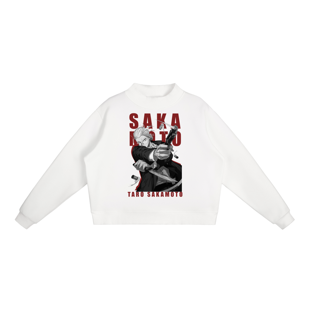 Sakamoto Days Essential Fleece Mid-Neck Crew Sweatshirt