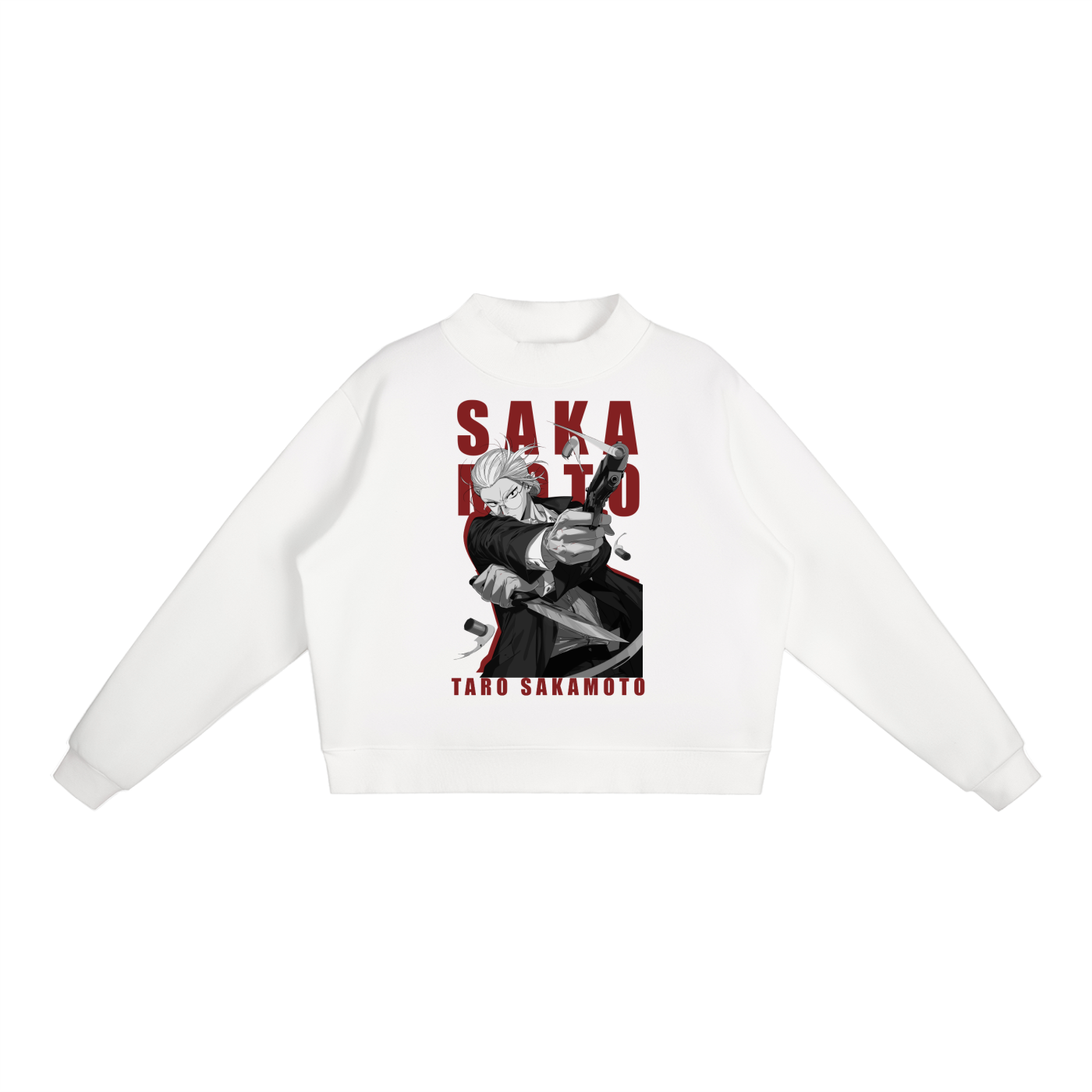 Sakamoto Days Essential Fleece Mid-Neck Crew Sweatshirt