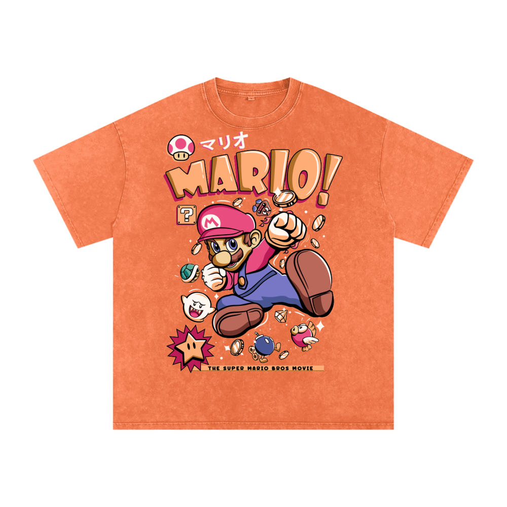 Mario Acid Wash Oversize T-Shirt