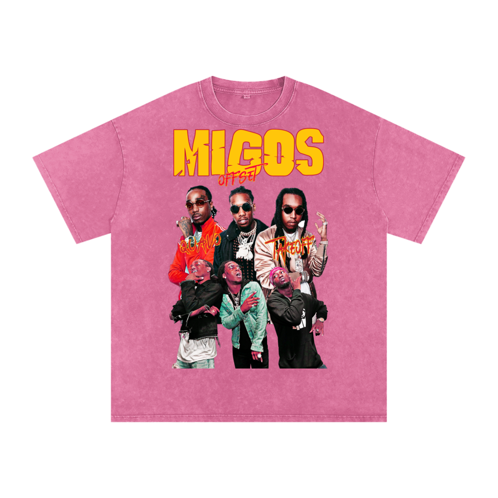 Migos Acid Wash Oversize T-Shirt