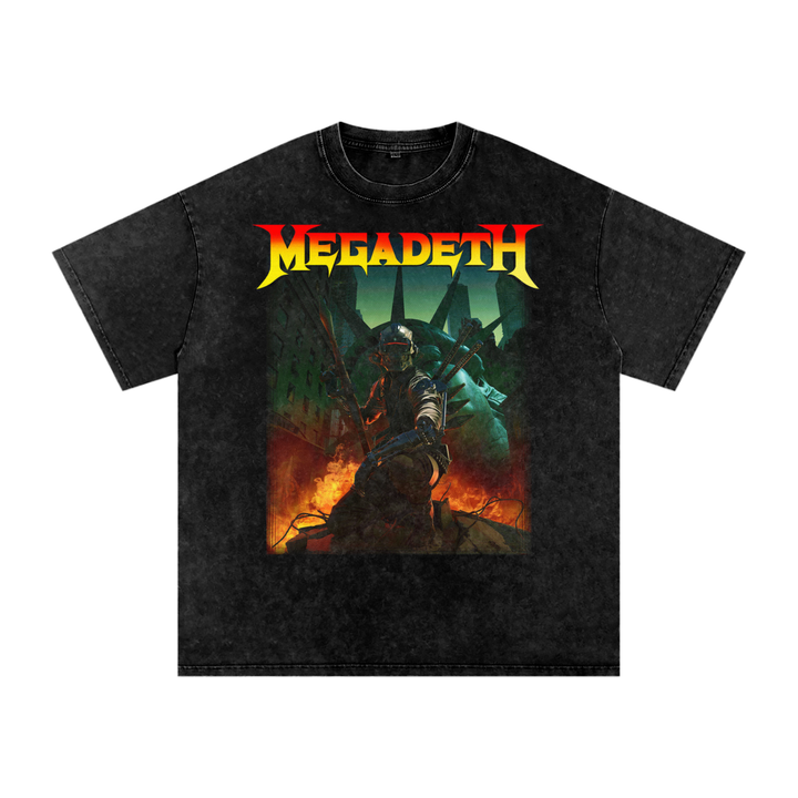 Megadeth Acid Wash Oversize T-Shirt