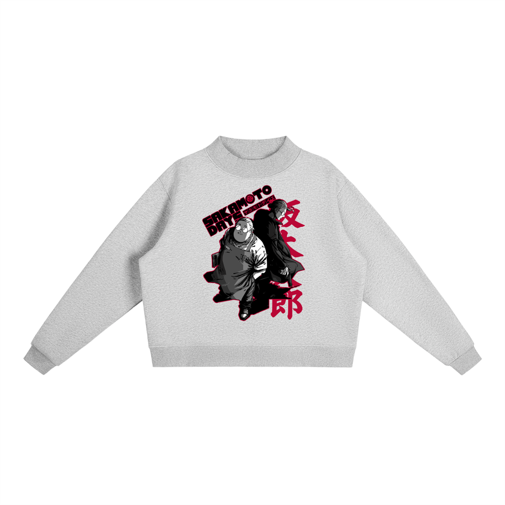 Sakamoto Days Essential Fleece Mid-Neck Crew Sweatshirt