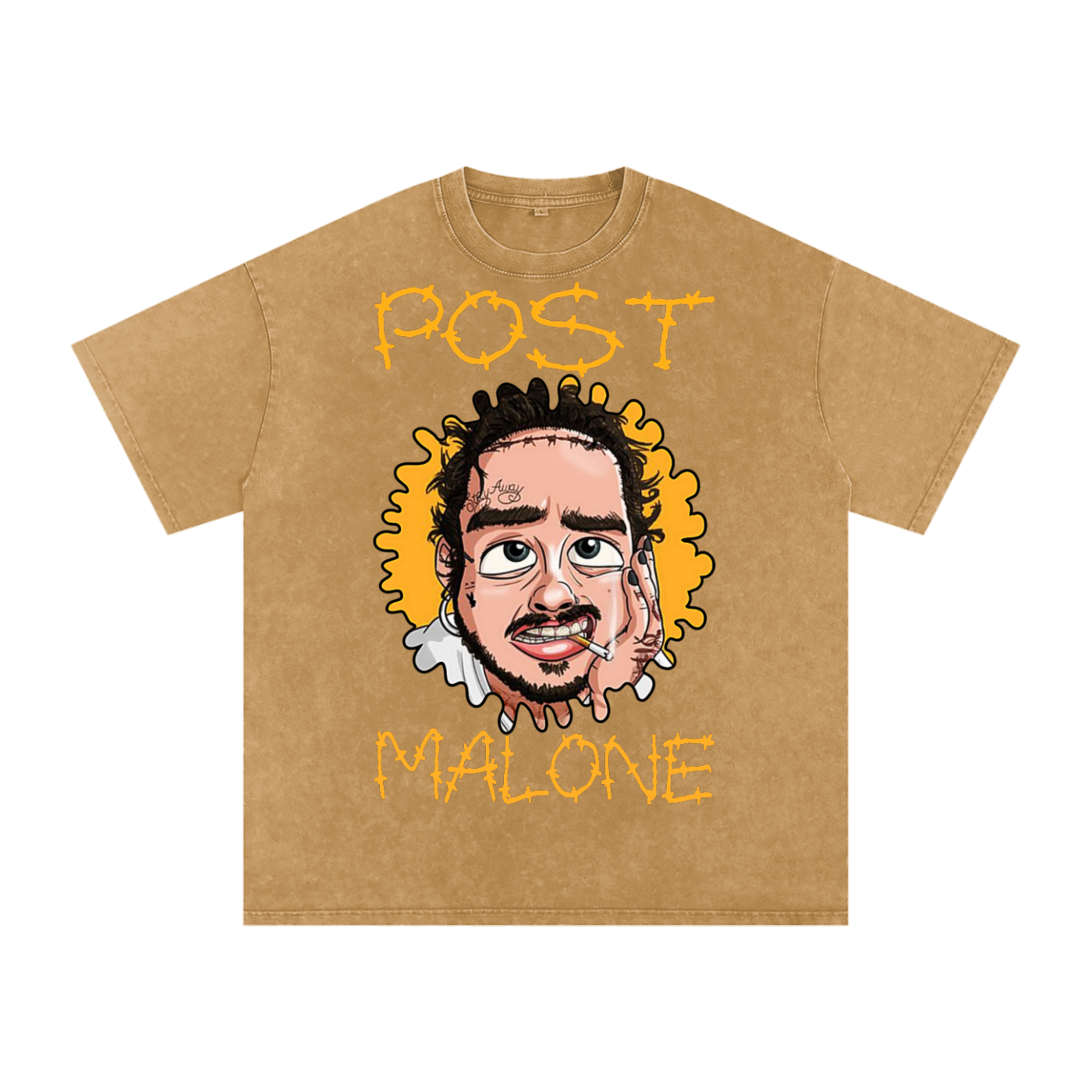 Post Malone Acid Wash Oversize T-Shirt