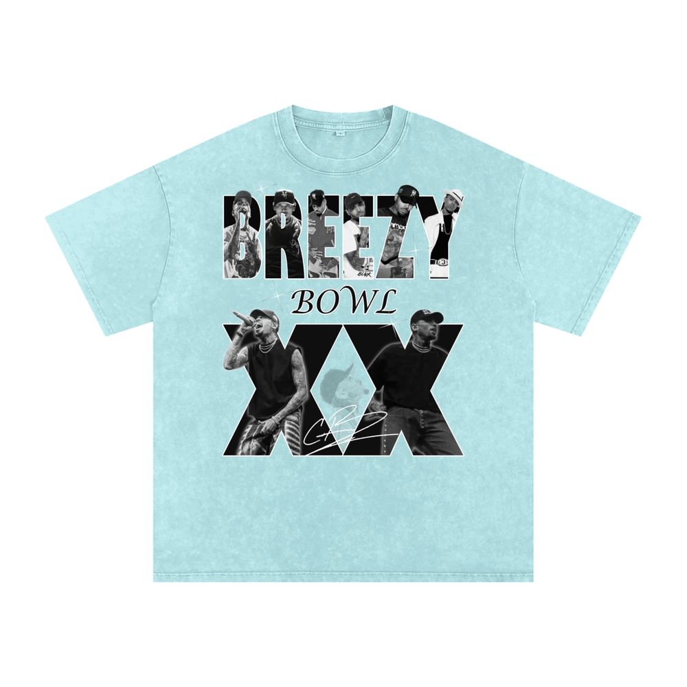 Chris Brown Breezy Bowl Acid Wash Oversize T-Shirt