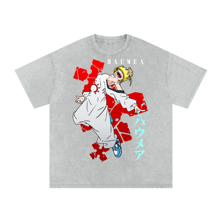 Haumea Fire Force Acid Wash Oversize T-Shirt
