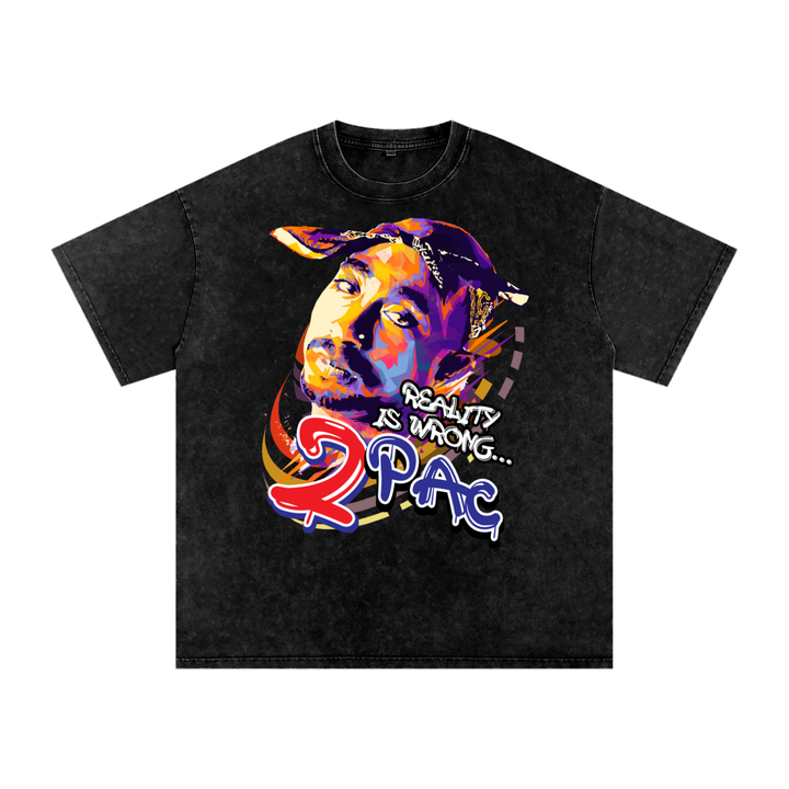 Tupac Shakur Acid Wash Oversize T-Shirt