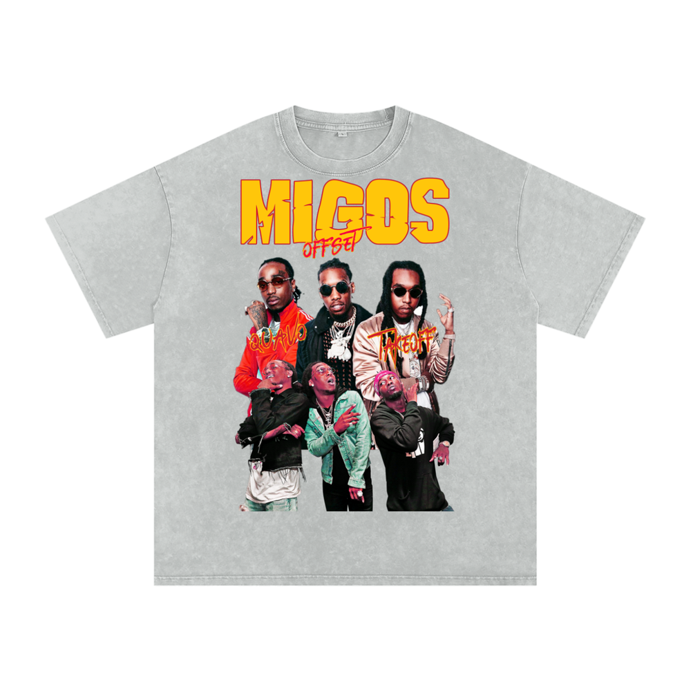 Migos Acid Wash Oversize T-Shirt