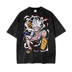 Sun God Luffy Acid Wash Oversize T-Shirt