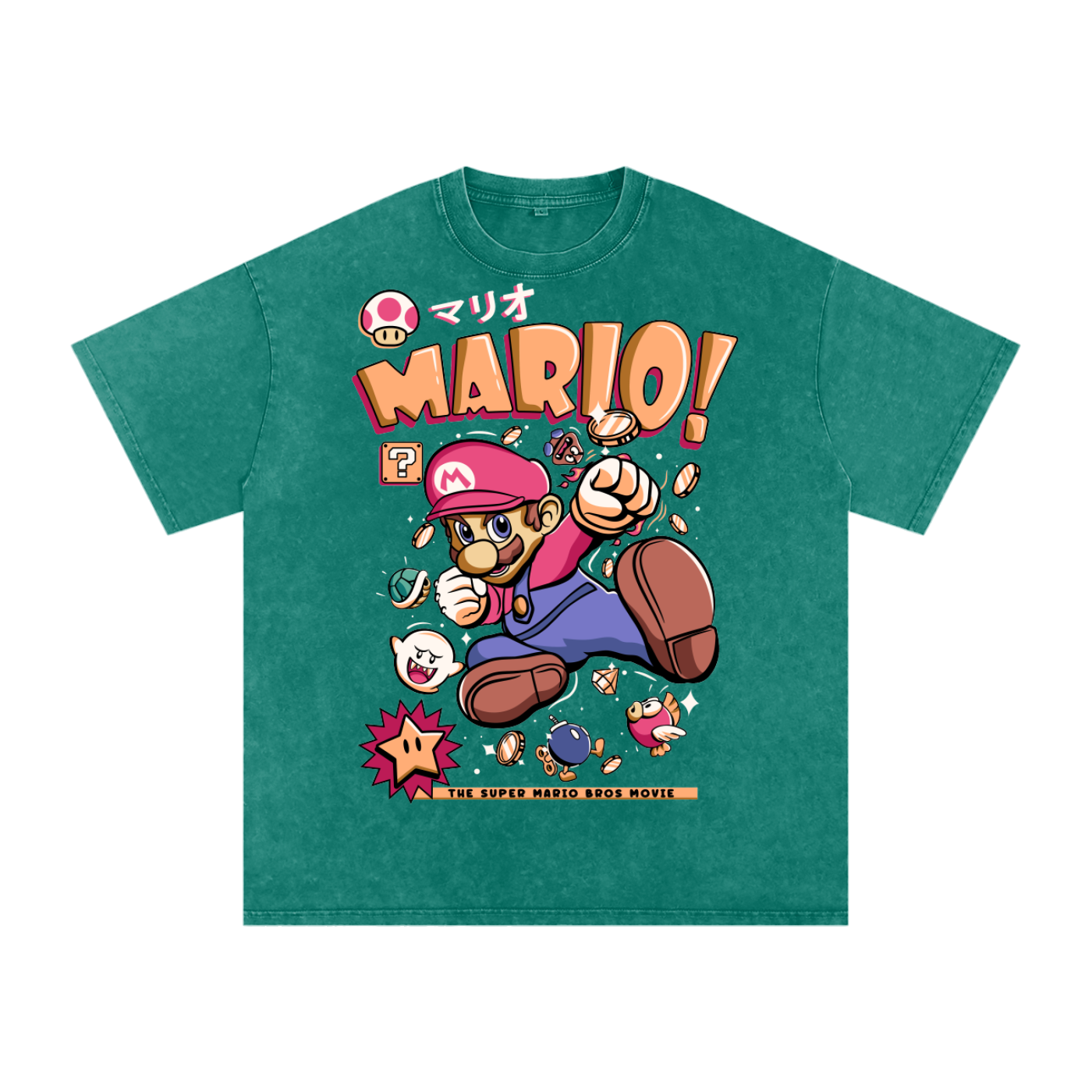 Mario Acid Wash Oversize T-Shirt