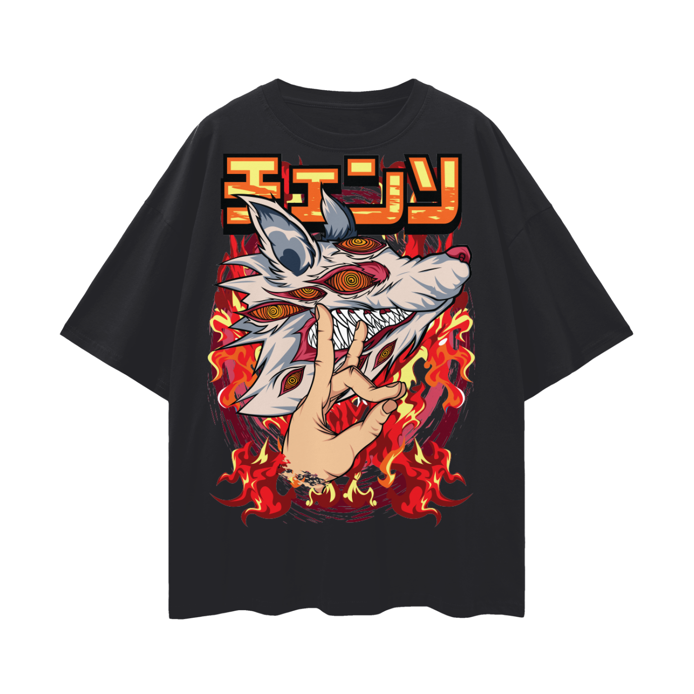 Aki Chainsaw Man Oversize Deep Drop Shoulder Tee
