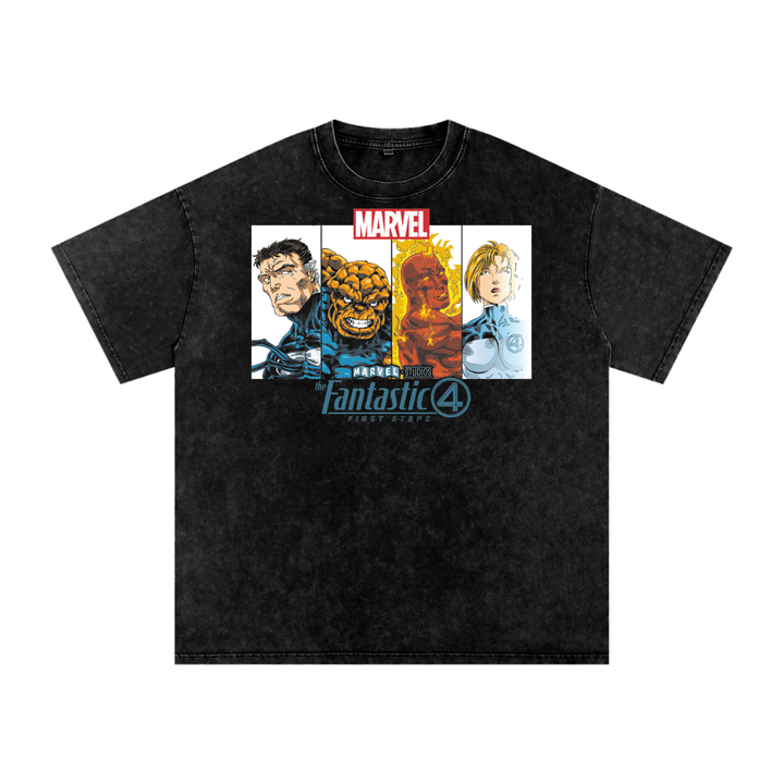 Fantastic Four Acid Wash Oversize T-Shirt