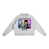 Sakamoto Days Essential Fleece Mid-Neck Crew Sweatshirt