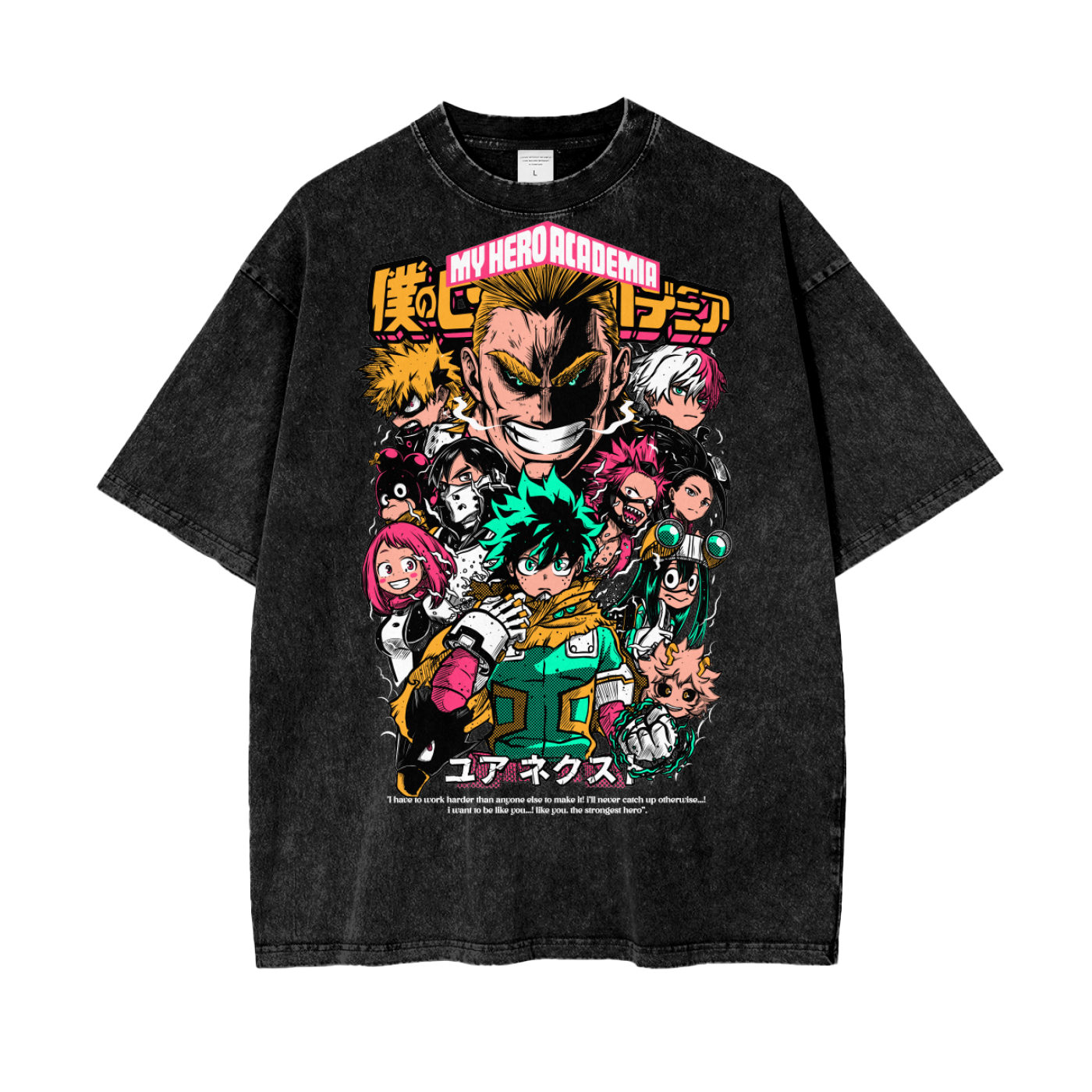 My hero academia Oversize Snow Washed T-Shirt