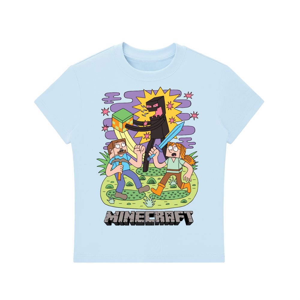 Minecraft Essential Bodycon Crewneck T-Shirt