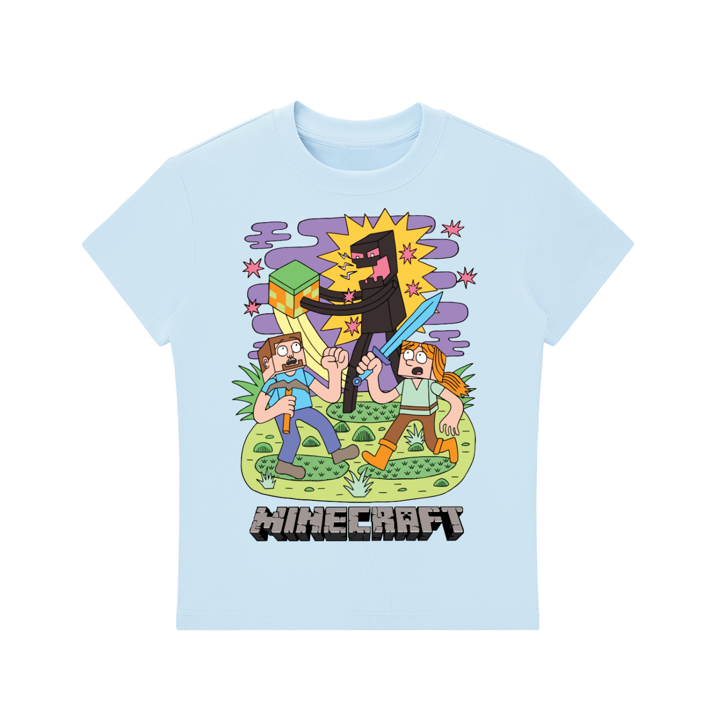 Minecraft Essential Bodycon Crewneck T-Shirt