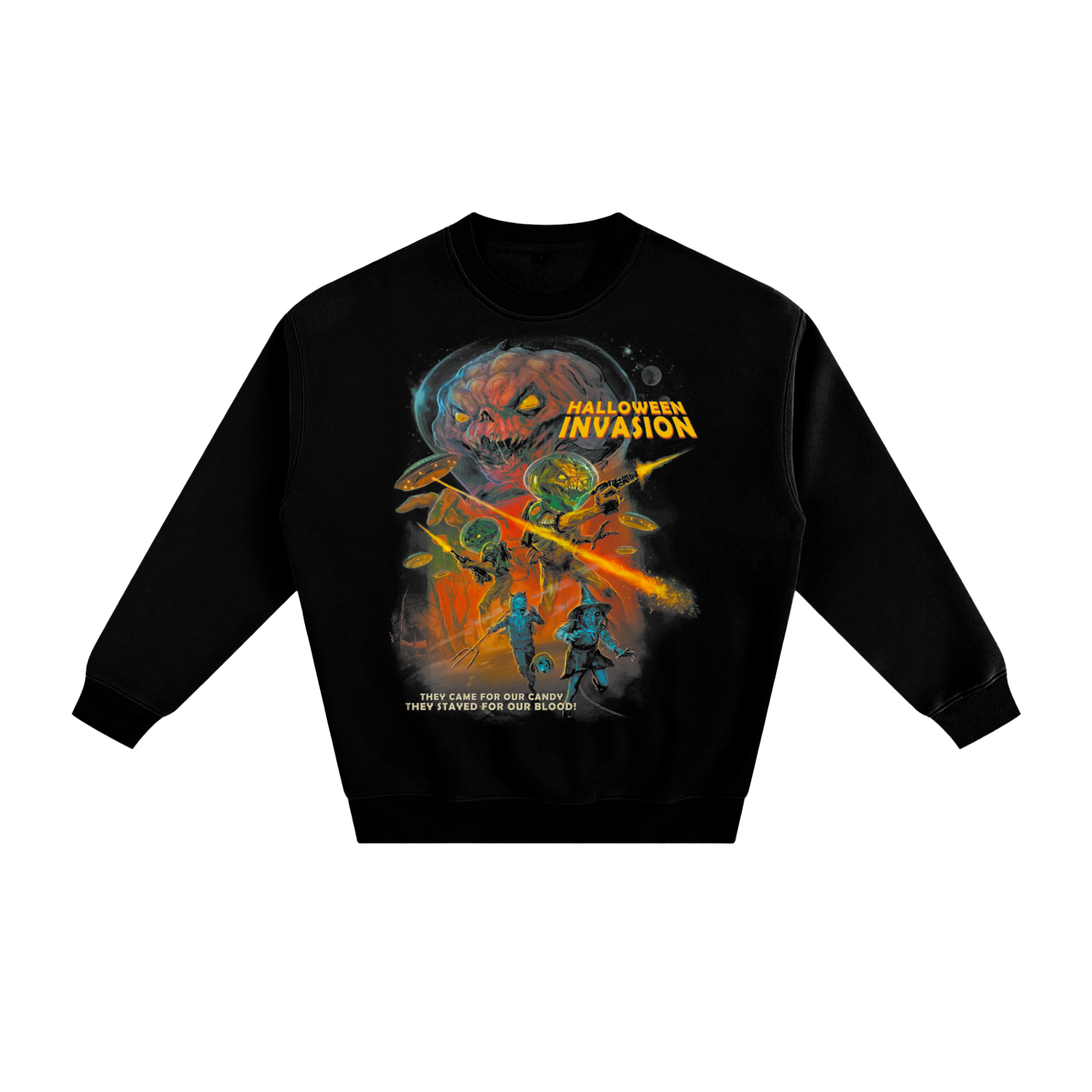 Halloween Invasion Fleeced Sweatshirt