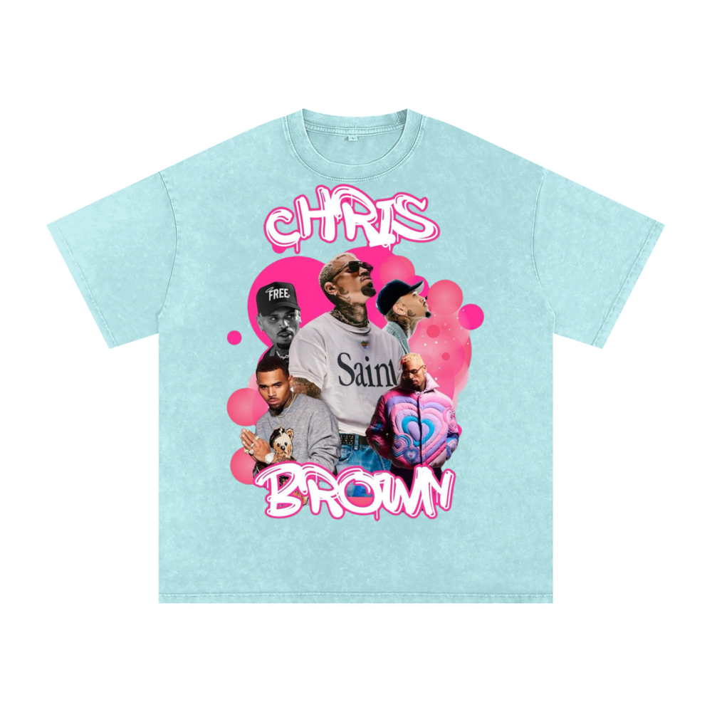 Chris Brown Acid Wash Oversize T-Shirt