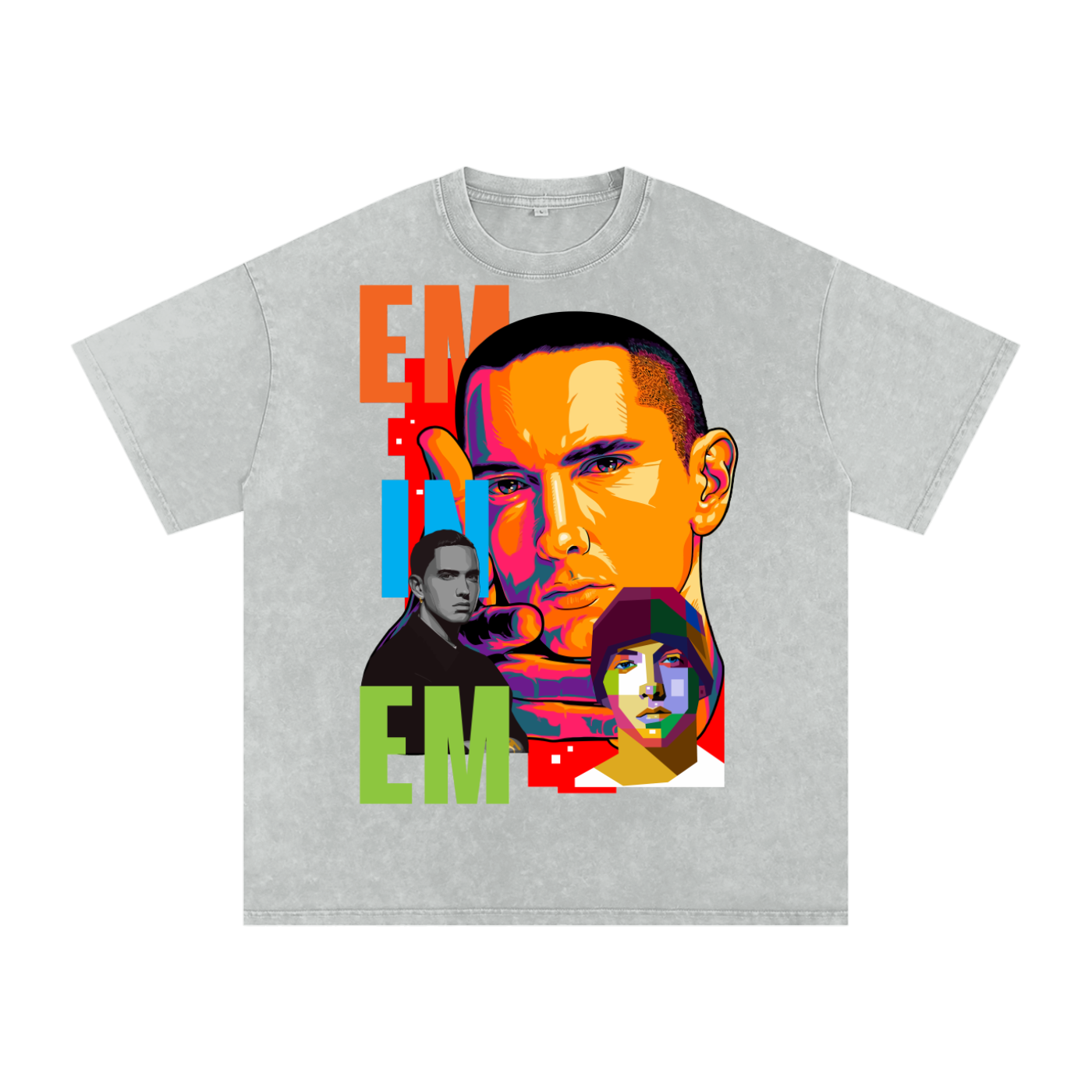 Eminem Acid Wash Oversize T-Shirt