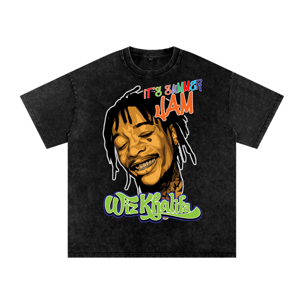 Wiz Khalifa Acid Wash Oversize T-Shirt