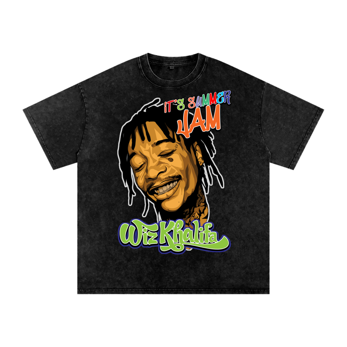 Wiz Khalifa Acid Wash Oversize T-Shirt