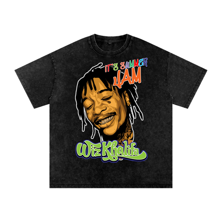 Wiz Khalifa Acid Wash Oversize T-Shirt