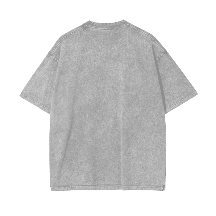 two face Acid Wash Oversize T-Shirt