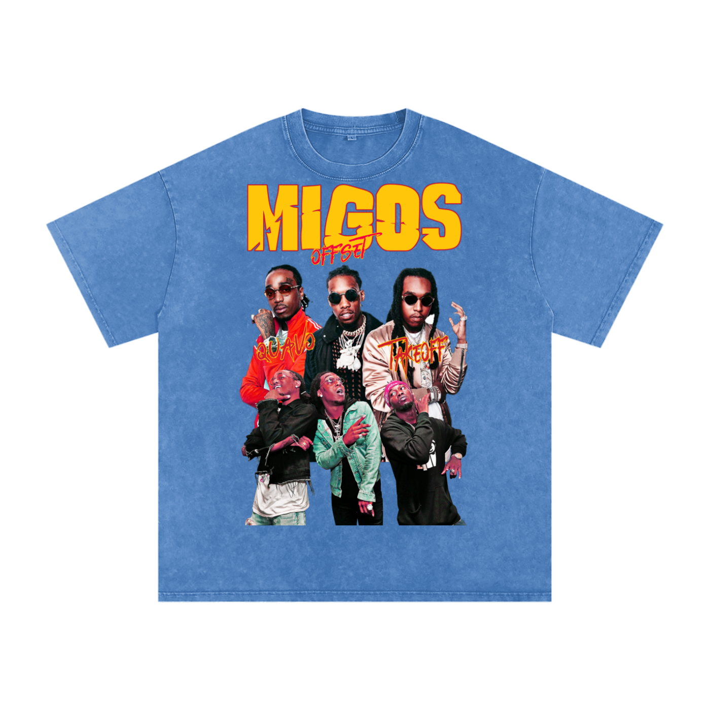 Migos Acid Wash Oversize T-Shirt