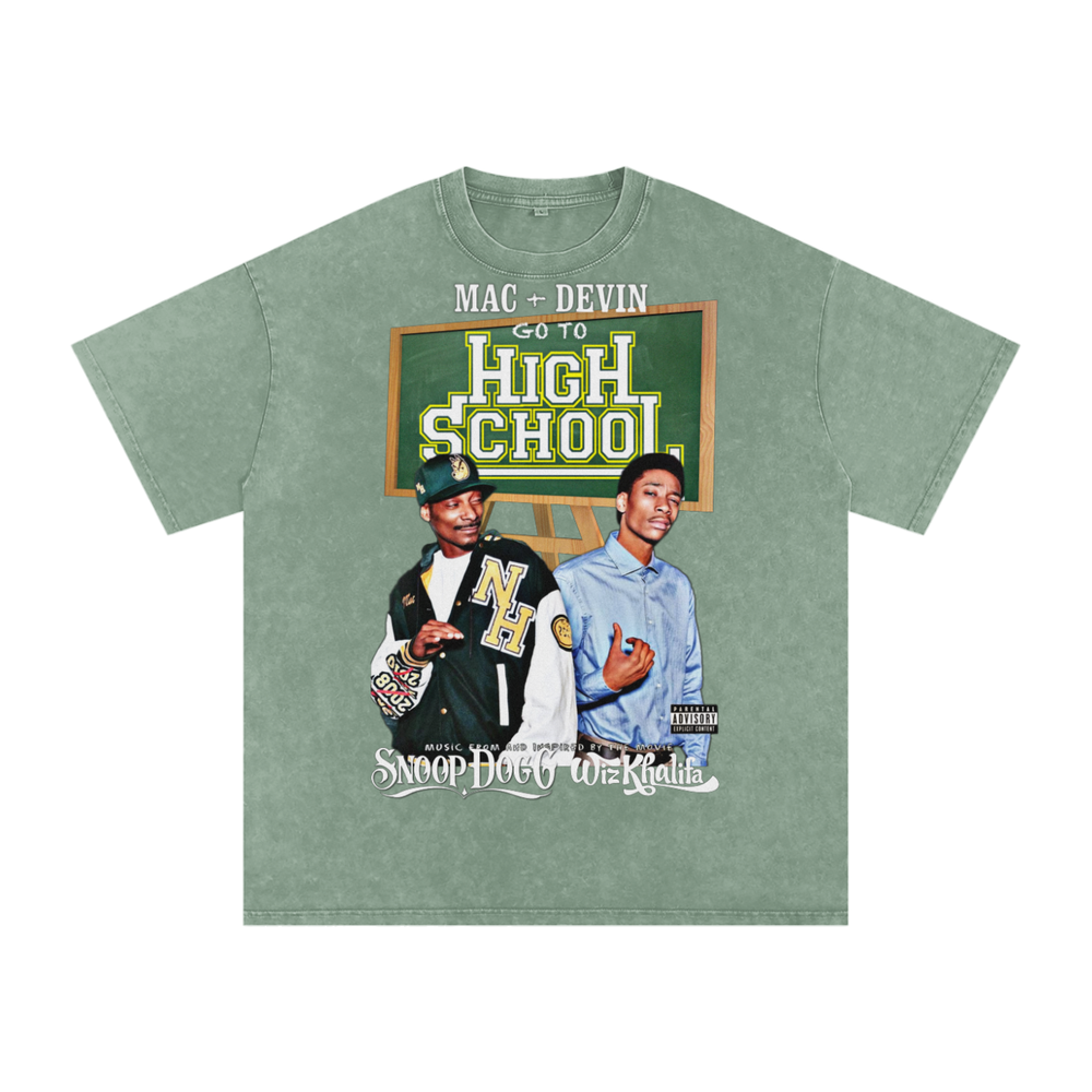 Snoop Dogg x Wizkhalifa Acid Wash Oversize T-Shirt