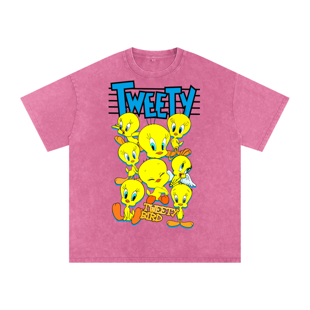 Tweety Acid Wash Oversize T-Shirt