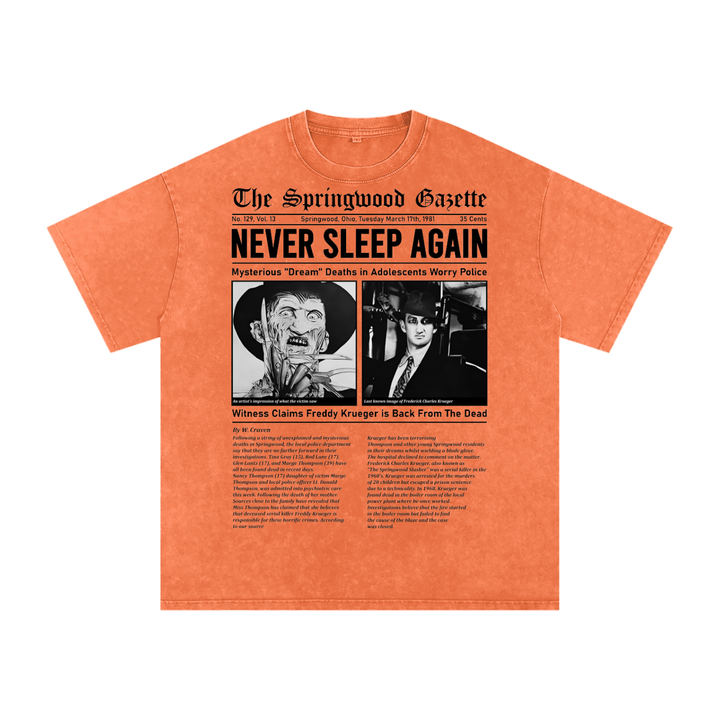 Freddy Krueger Acid Wash Oversize T-Shirt