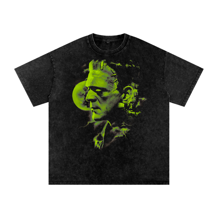 Frankenstein Acid Wash Oversize T-Shirt