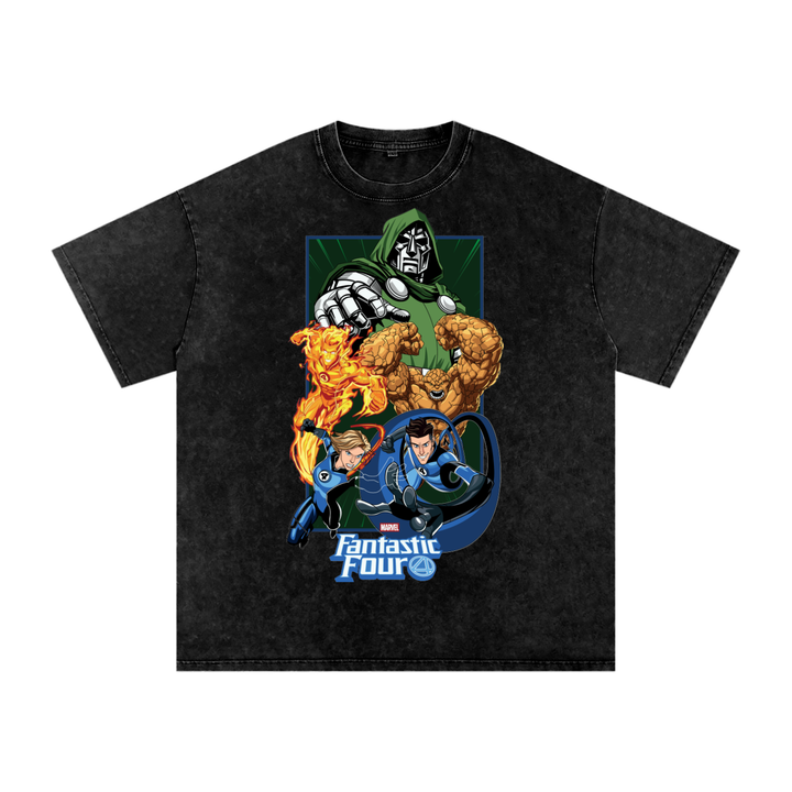 Fantastic Four Acid Wash Oversize T-Shirt