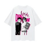 Okarun x Momo Dandadan Oversize Deep Drop Shoulder Tee