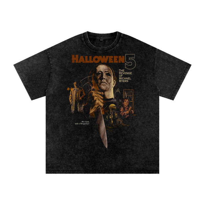 Halloween 5 Acid Wash Oversize T-Shirt