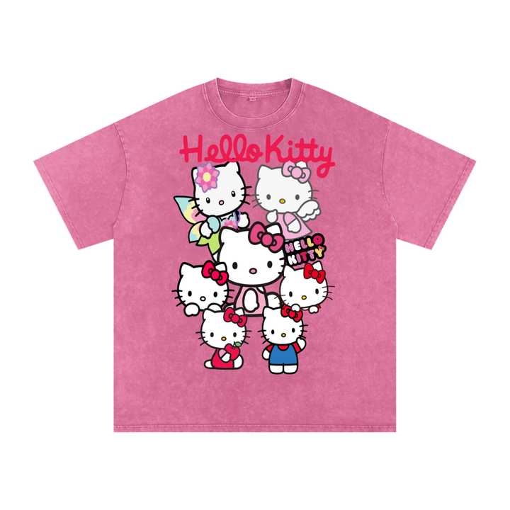 Hello Kitty Acid Wash Oversize T-Shirt
