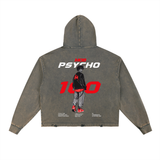 Mob Psycho 100 Vintage Washed Frayed-Hem Hoodie