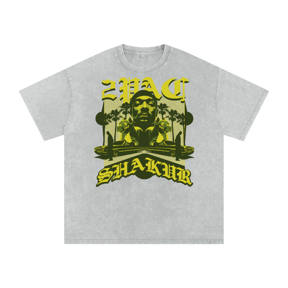 Tupac Shakur Acid Wash Oversize T-Shirt