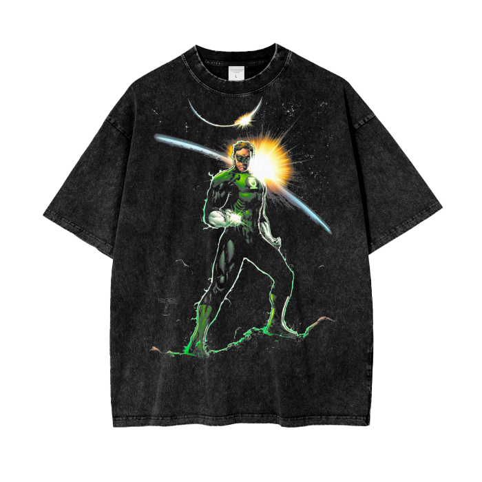 Green Lantern Oversize Snow Washed T-Shirt