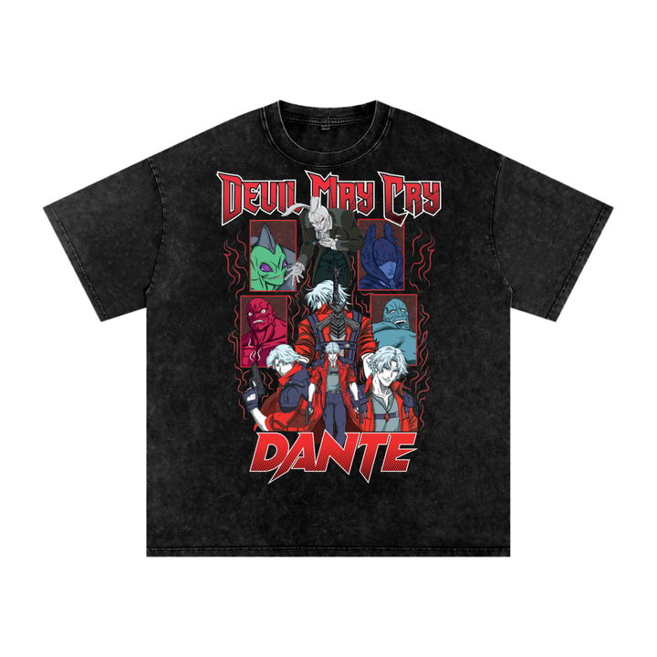 Devil May Cry Acid Wash Oversize T-Shirt