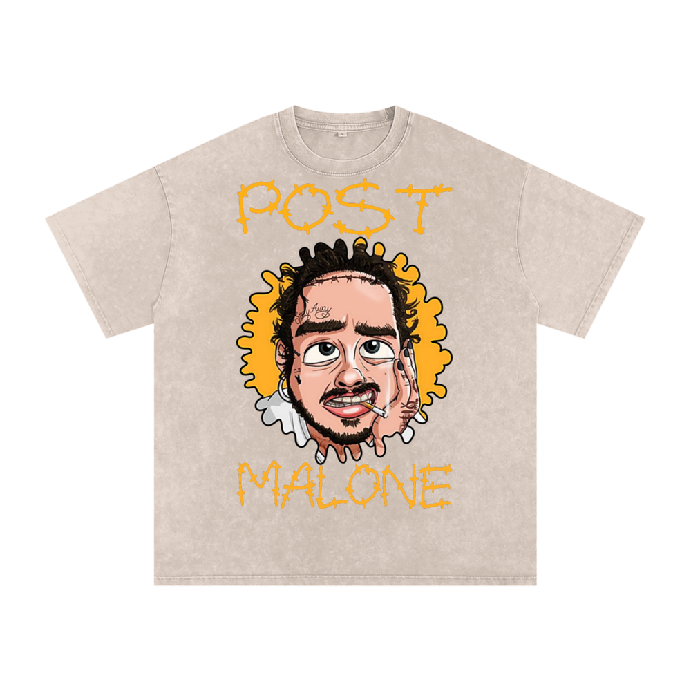 Post Malone Acid Wash Oversize T-Shirt