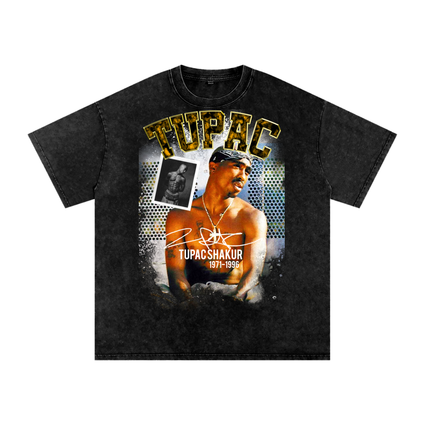 Tupac Shakur Acid Wash Oversize T-Shirt