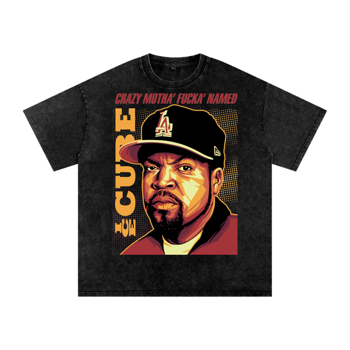 Ice Cube Acid Wash Oversize T-Shirt