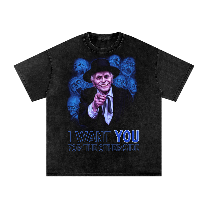 Poltergeist Acid Wash Oversize T-Shirt